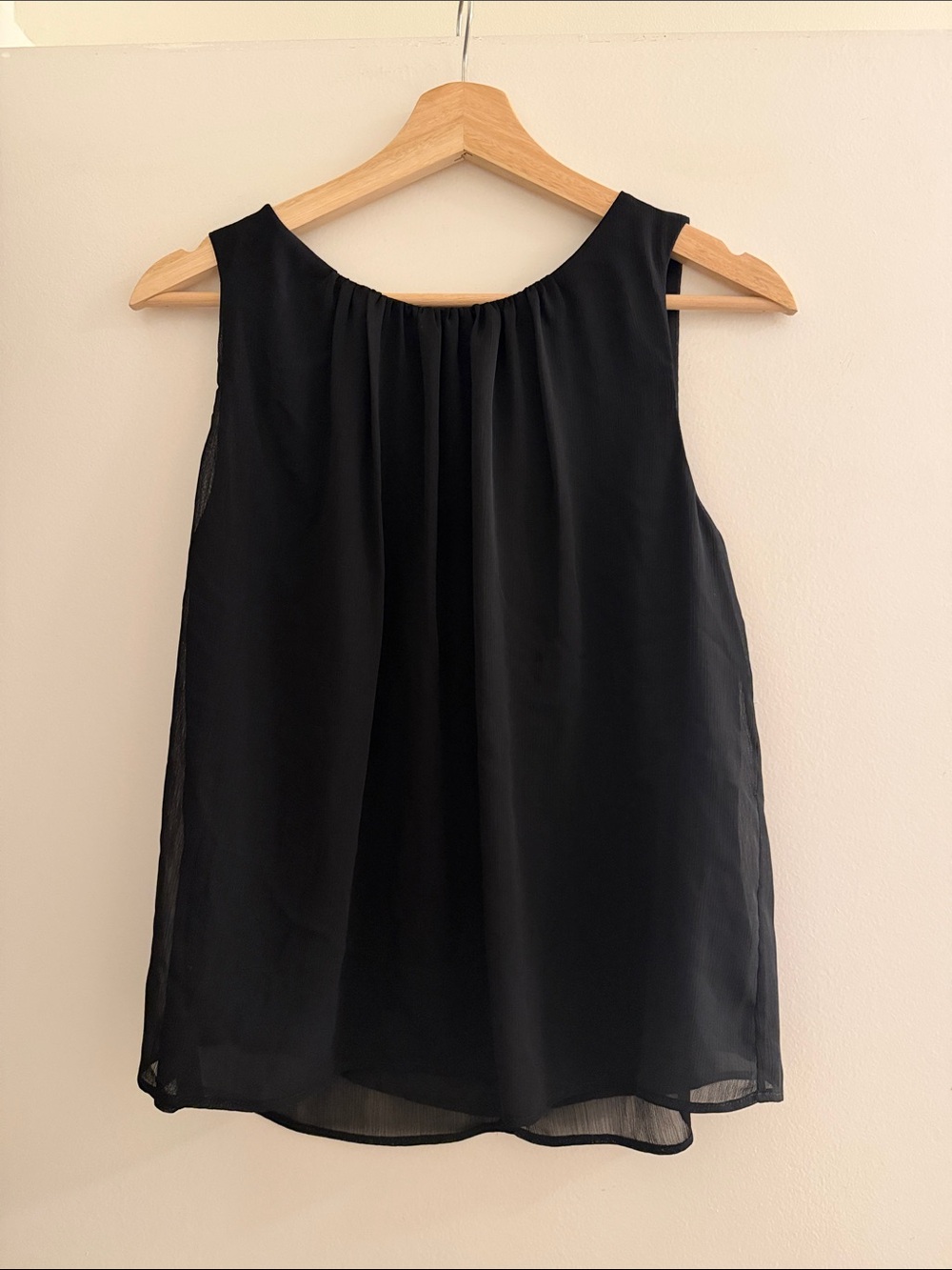 Sam Edelman Black Sleeveless Chiffon Camisole